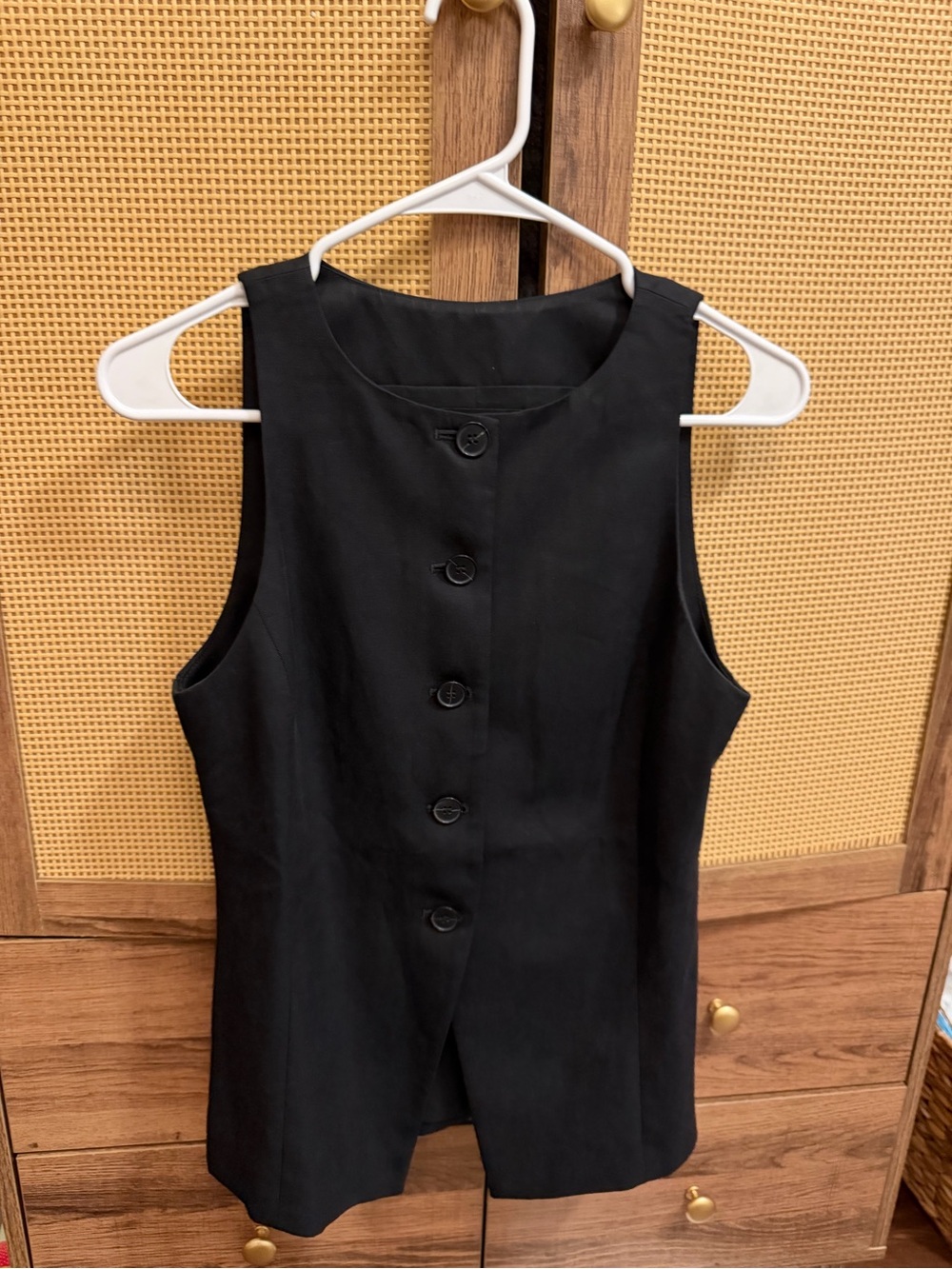 Madewell Black Button-Front Vest